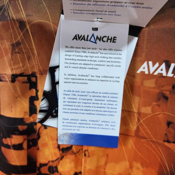 Avalanche Cycling Top Size XXL Black & Orange Breathable Reflective 1/2 Zip NWT - Picture 8 of 11